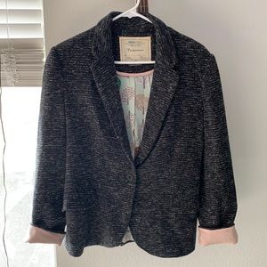Anthropology brand relaxed blazer jacket